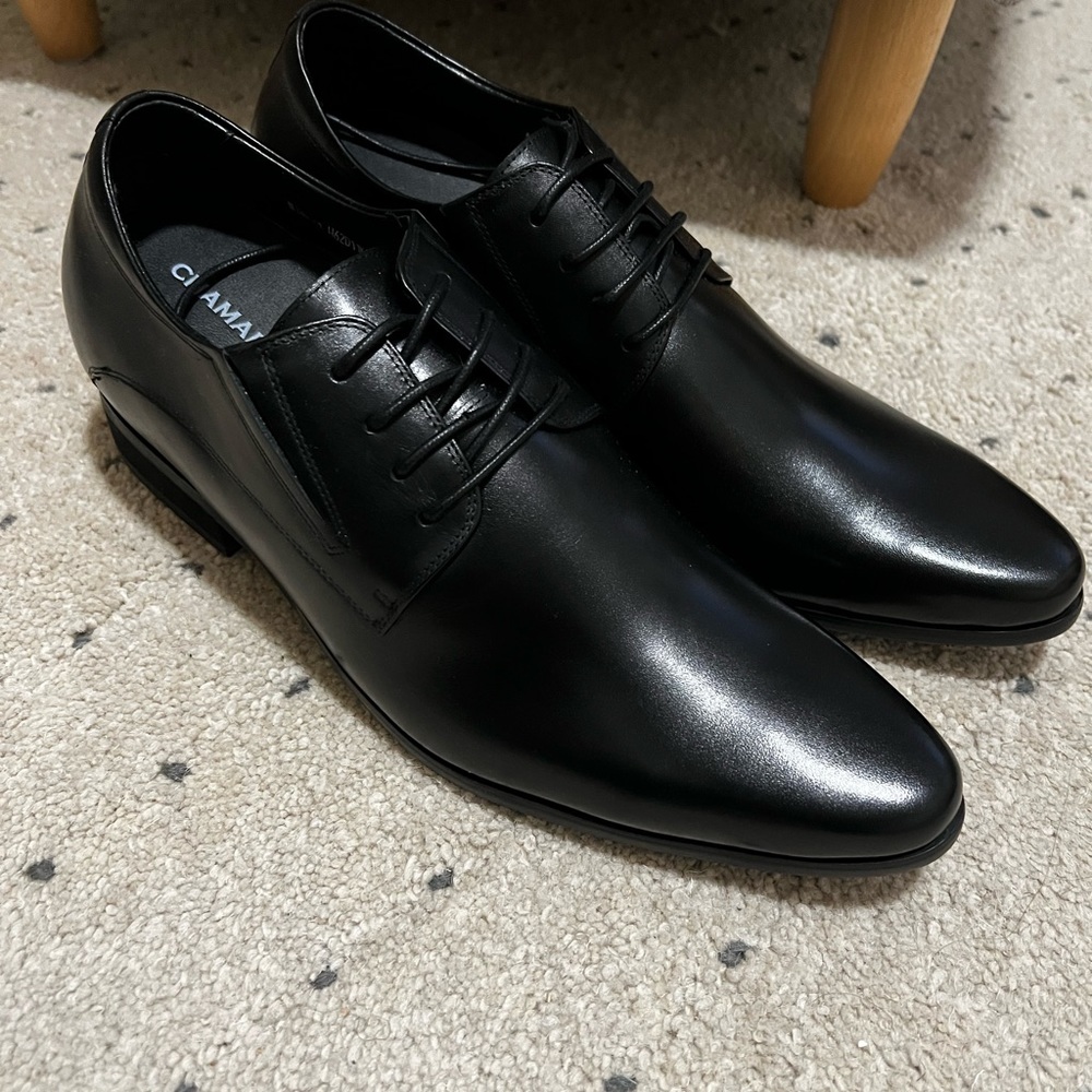 Chamaripa Black Oxford Dress Shoes, Size 10